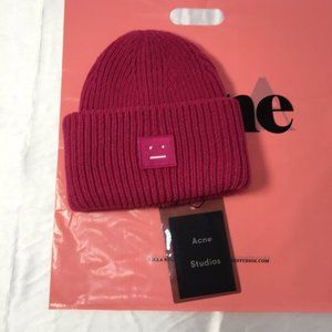 Acne Studios Pansy Beanie Rose Red